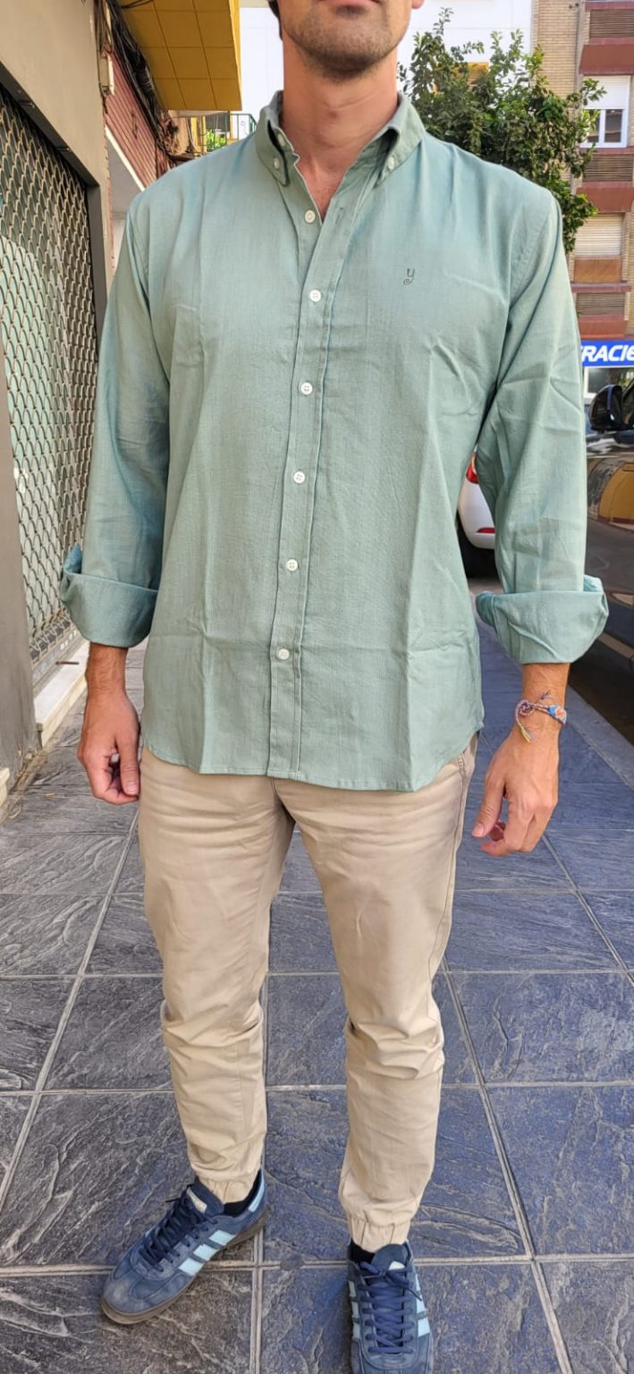 Camisa de hombre Verde mint