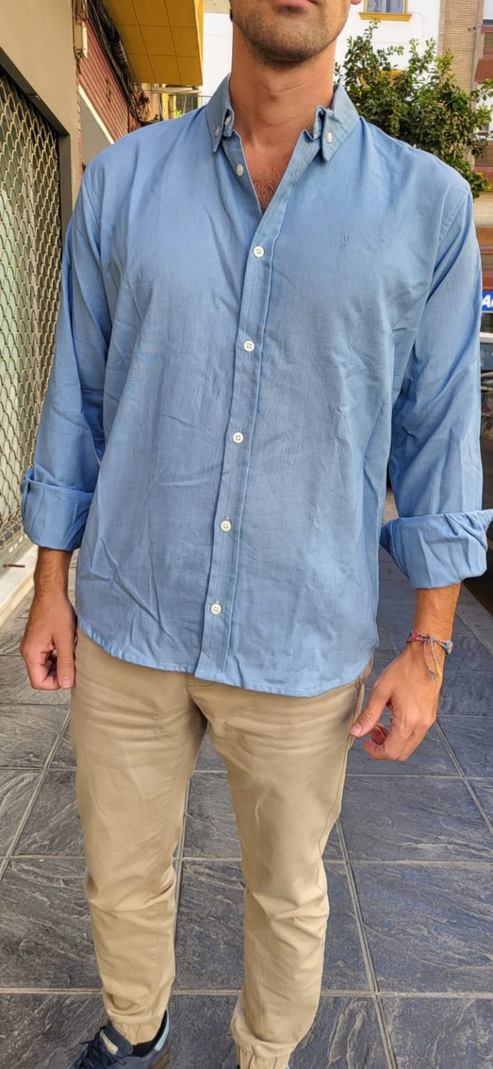 Camisa de hombre Azul