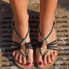 Sandalia Negra y Crema