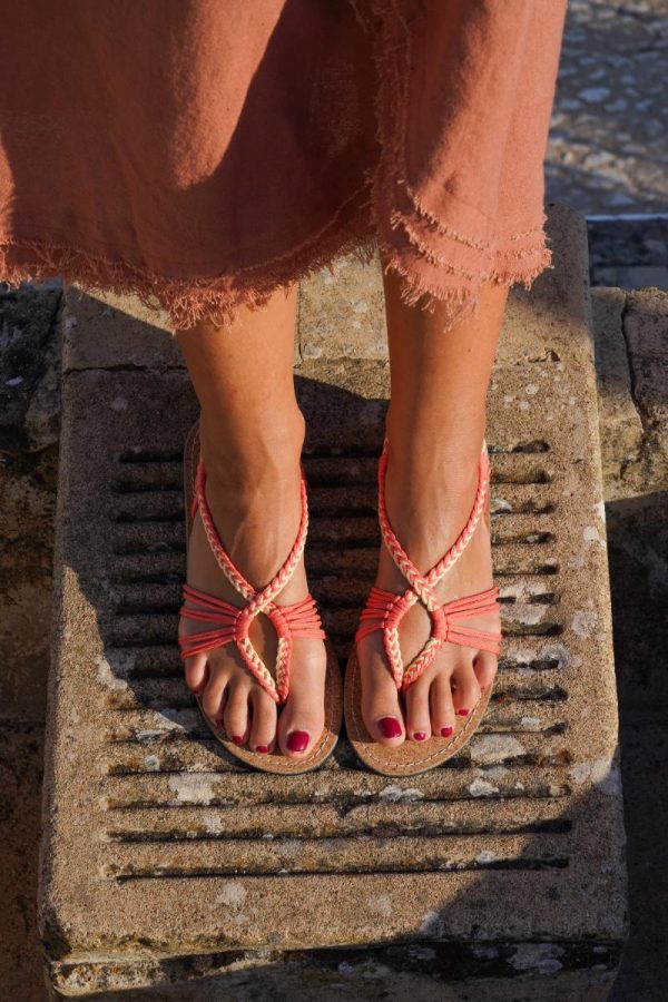 Sandalia Coral y Crema I
