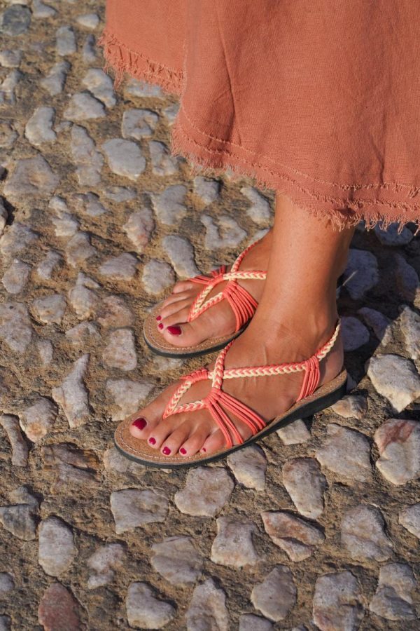 Sandalia Coral y Crema I - Imagen 5